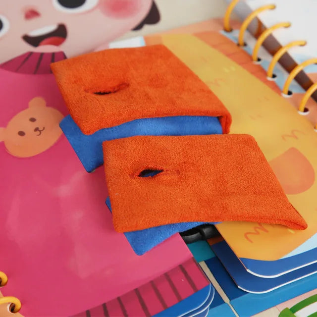 Montessori Toy Giraffe Busy Board 3D Felt Book For Fine Motor Skills Early Education Habits Knowledge Developing - HatCat