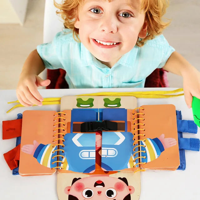 Montessori Toy Giraffe Busy Board 3D Felt Book For Fine Motor Skills Early Education Habits Knowledge Developing - HatCat