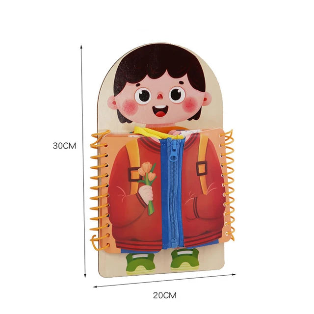 Montessori Toy Giraffe Busy Board 3D Felt Book For Fine Motor Skills Early Education Habits Knowledge Developing - HatCat