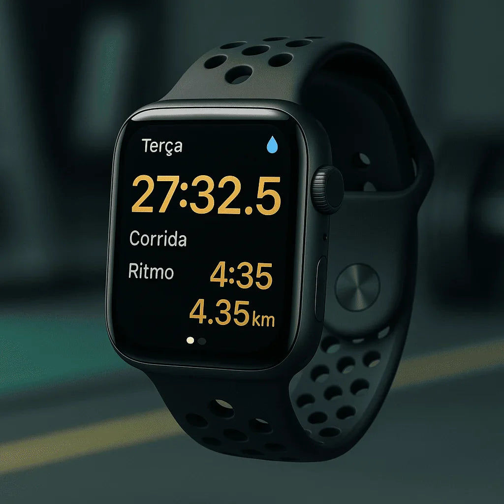 Smartwatch esportivo ideal para treinos e atividades físicas.