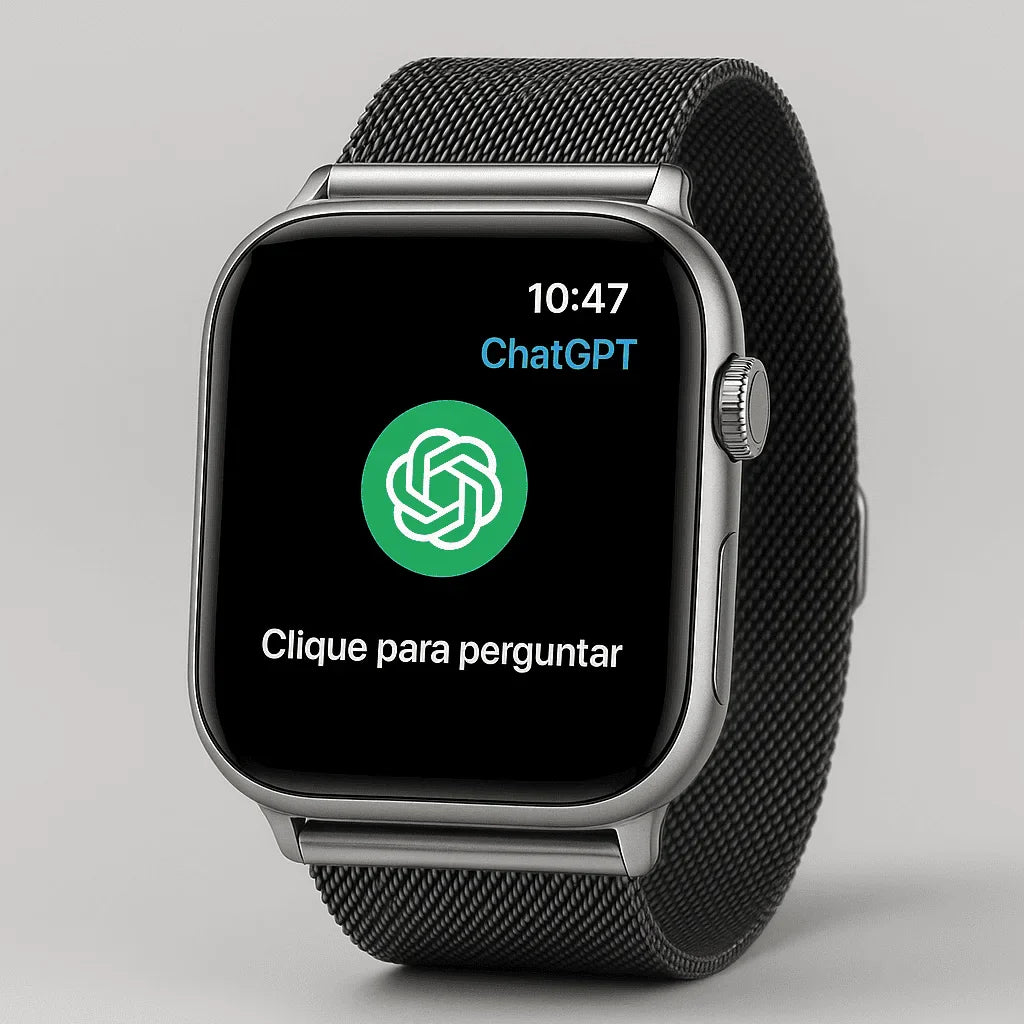 Smartwatch com ChatGPT, assistente de voz e comandos inteligentes