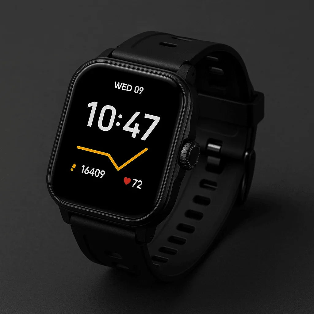 Smartwatch masculino com design robusto e funções avançadas.