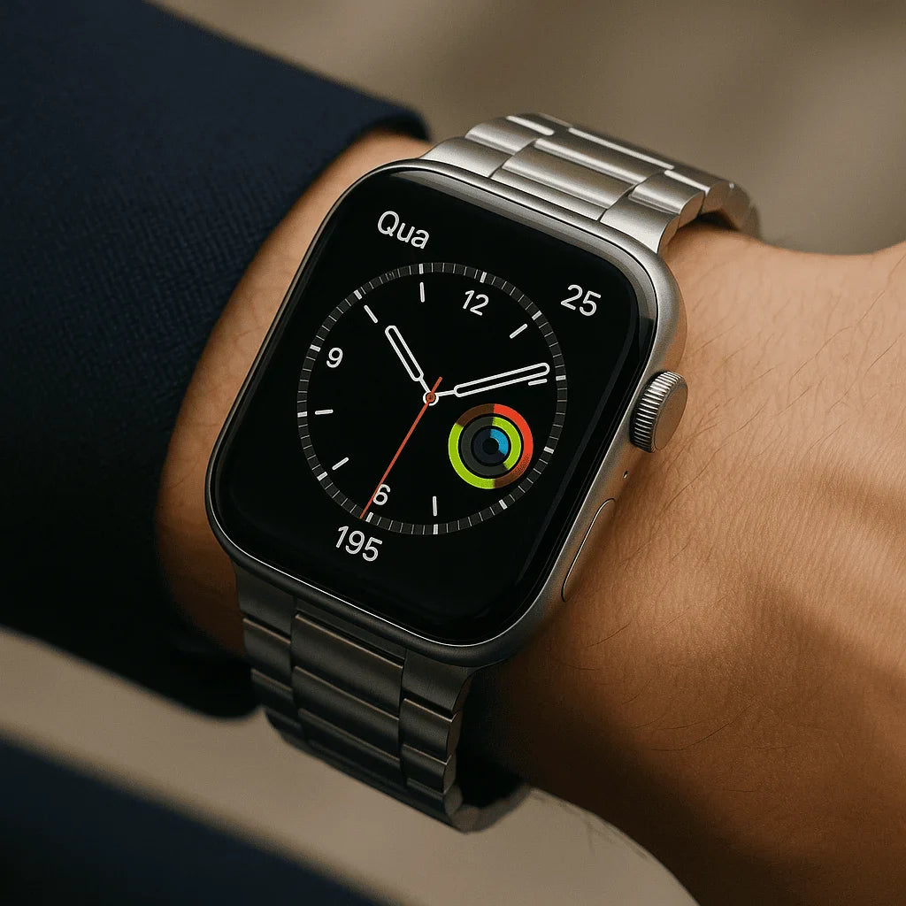 Smartwatch discreto e elegante para trabalho e rotina.