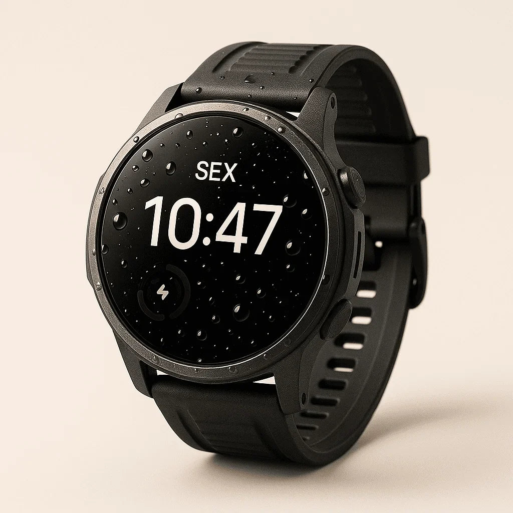 Smartwatch resistente à água com certificação IP68 ou superior.