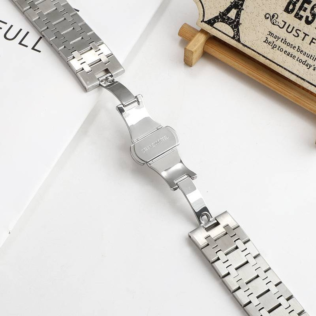 Pulseira de Aço 2 Elos Luxo 42/44/45/47/49 mm