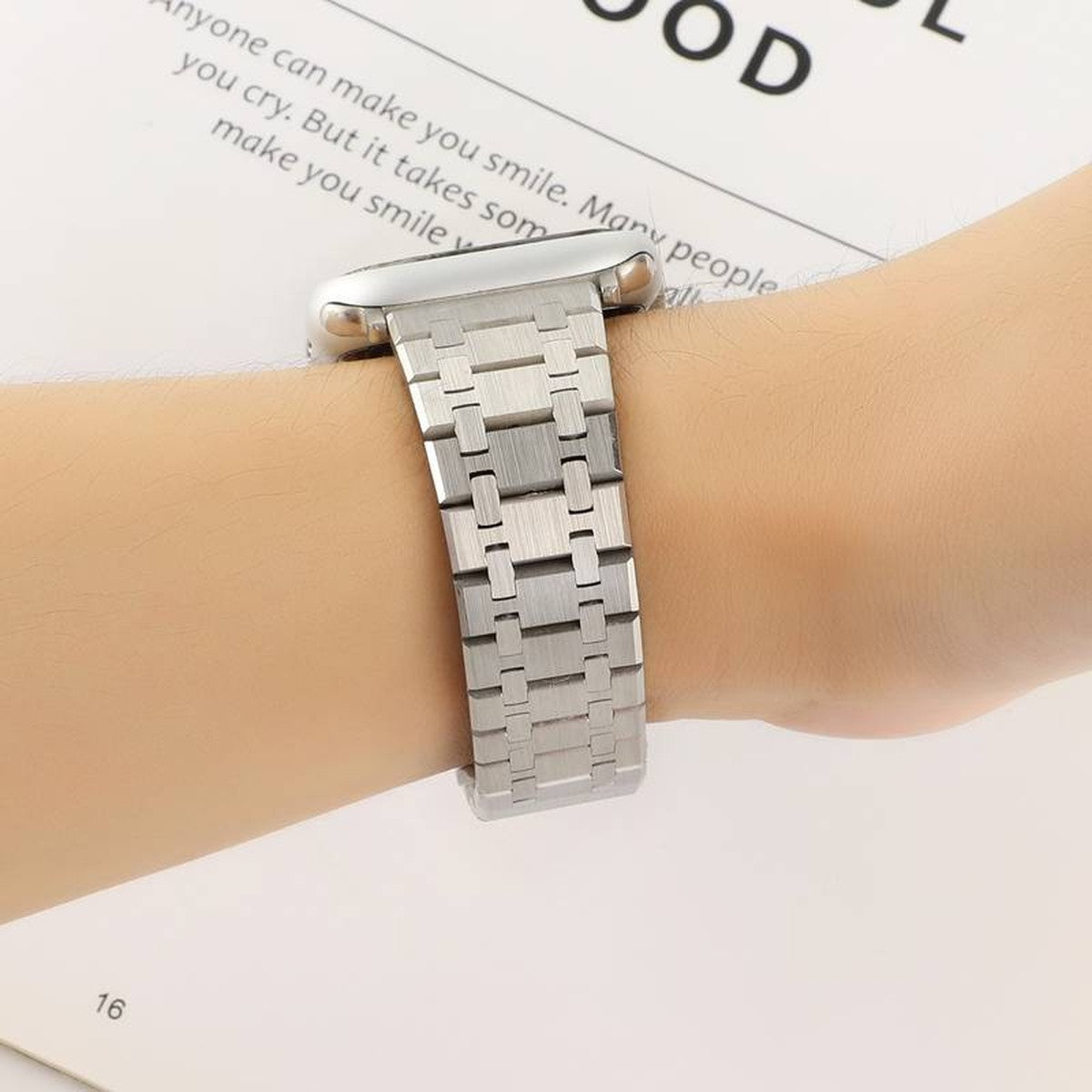 Pulseira de Aço 2 Elos Luxo 42/44/45/47/49 mm