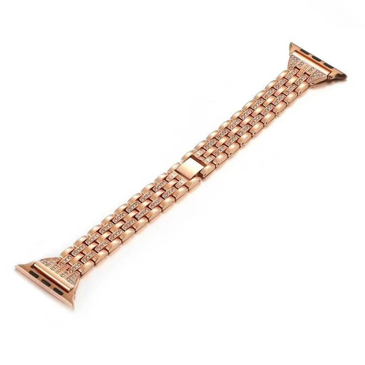 Pulseira de Aço com Cristais Luxo 42/44/45/47/49 mm
