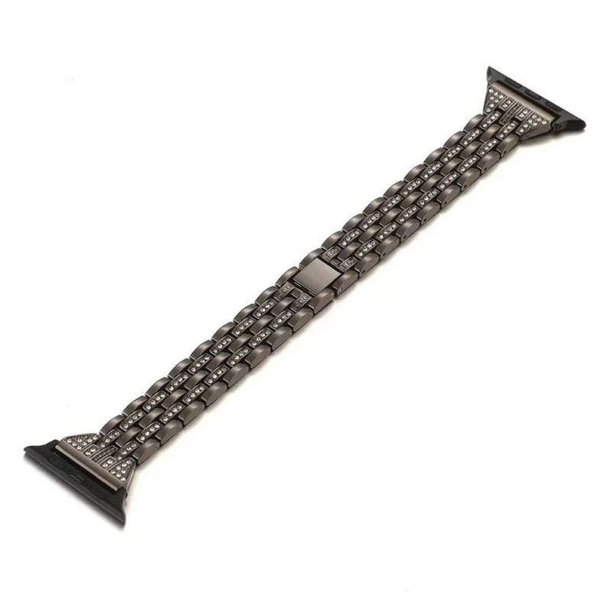 Pulseira de Aço com Cristais Luxo 42/44/45/47/49 mm