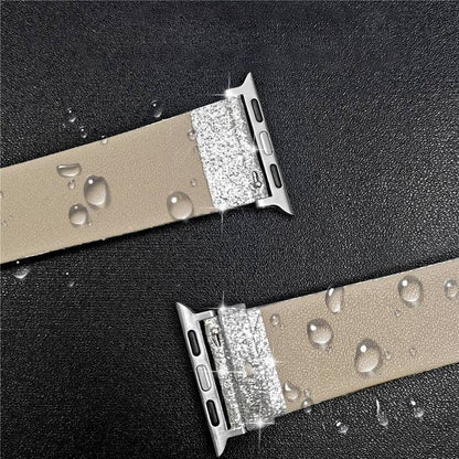 Pulseira de Couro com Glitter Luxo 38/40/41 mm