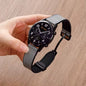 Pulseira de Couro Magnética Dobrável Luxo Pino 22 mm