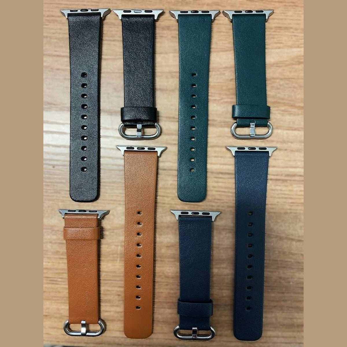 Pulseira de Couro Liso Premium 42/44/45/47/49 mm