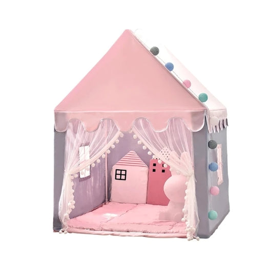 Large  Kids Tents Tipi Baby Play House Child Toy Tent 1.35M Wigwam Folding Girls Pink Princess Castle Child Room Decor