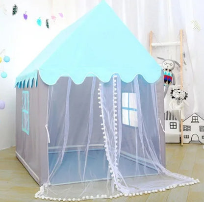 Large  Kids Tents Tipi Baby Play House Child Toy Tent 1.35M Wigwam Folding Girls Pink Princess Castle Child Room Decor