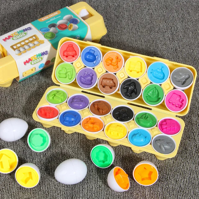 Eggs Screws 3D Puzzle Montessori Learning Education Math Toys Kids Shape Match Smart Game For Children Educational Easter Gifts - HatCat