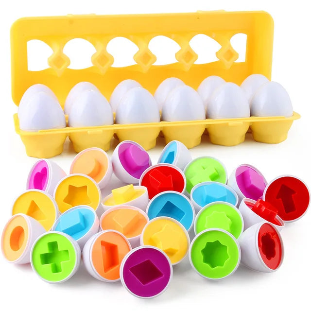 Eggs Screws 3D Puzzle Montessori Learning Education Math Toys Kids Shape Match Smart Game For Children Educational Easter Gifts - HatCat