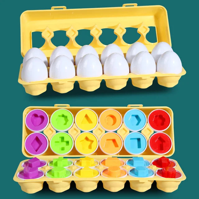 Eggs Screws 3D Puzzle Montessori Learning Education Math Toys Kids Shape Match Smart Game For Children Educational Easter Gifts - HatCat