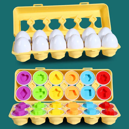 Eggs Screws 3D Puzzle Montessori Learning Education Math Toys Kids Shape Match Smart Game For Children Educational Easter Gifts - HatCat