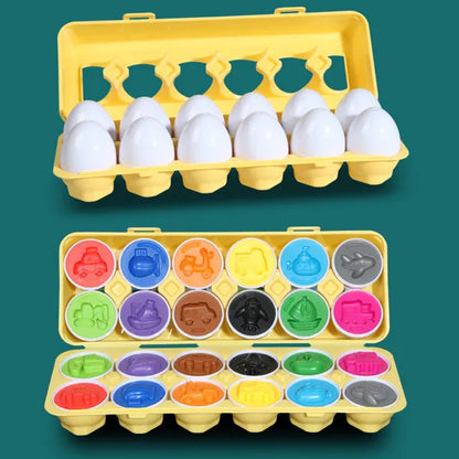 Eggs Screws 3D Puzzle Montessori Learning Education Math Toys Kids Shape Match Smart Game For Children Educational Easter Gifts - HatCat