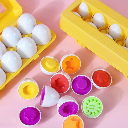 Eggs Screws 3D Puzzle Montessori Learning Education Math Toys Kids Shape Match Smart Game For Children Educational Easter Gifts - HatCat