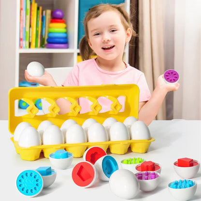 Eggs Screws 3D Puzzle Montessori Learning Education Math Toys Kids Shape Match Smart Game For Children Educational Easter Gifts - HatCat