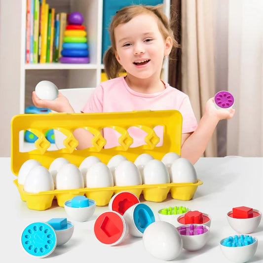Eggs Screws 3D Puzzle Montessori Learning Education Math Toys Kids Shape Match Smart Game For Children Educational Easter Gifts - HatCat