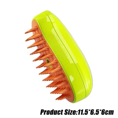 Escova elétrica para cães, Escova de cabelo de gato, 3 em 1 Dog Steamer Brush para massagem, Pet Grooming, Removendo os cabelos emaranhados e soltos