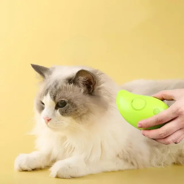 Escova elétrica para cães, Escova de cabelo de gato, 3 em 1 Dog Steamer Brush para massagem, Pet Grooming, Removendo os cabelos emaranhados e soltos