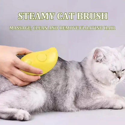 Escova elétrica para cães, Escova de cabelo de gato, 3 em 1 Dog Steamer Brush para massagem, Pet Grooming, Removendo os cabelos emaranhados e soltos