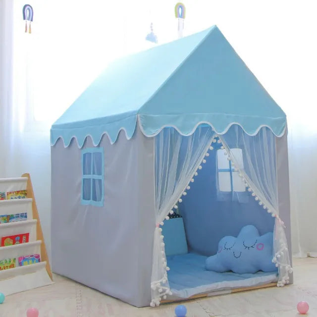 Large  Kids Tents Tipi Baby Play House Child Toy Tent 1.35M Wigwam Folding Girls Pink Princess Castle Child Room Decor
